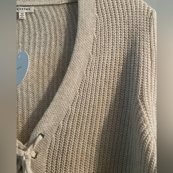 En Crème Cream Cropped Sweater M - Picture 5 of 8